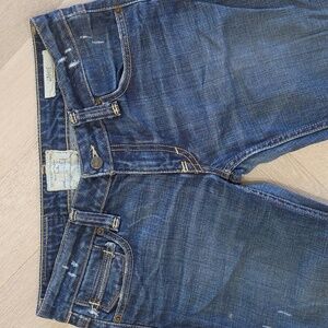 TAVERNITI So Jamie Bootcut Ripped Stitch Low Rise Jeans Size 30